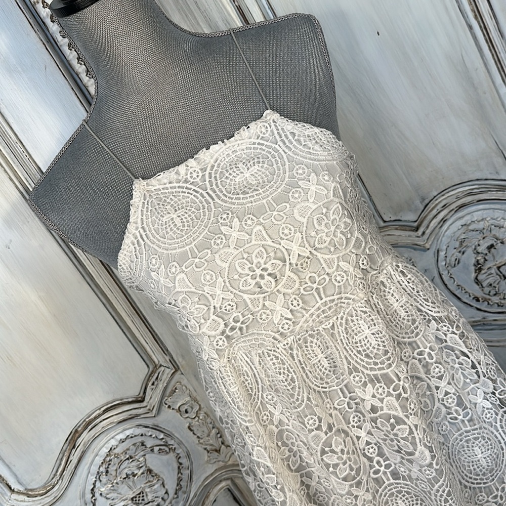 Audrey3+1 Lovely White Lace Empire Summer Dress CottageCore Feminine Victorian - Picture 2 of 9